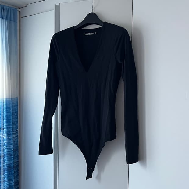 아베크롬비 바디수트 티셔츠 블랙 S