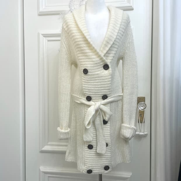 DURAS ivory double opc cardigan