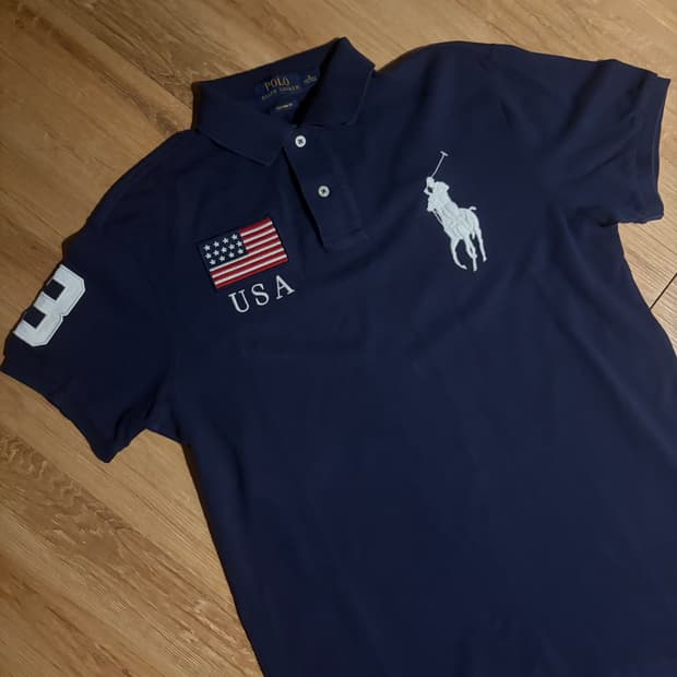 폴로 빅포니 치프키프 성조기 usa 미국 카라티 반팔