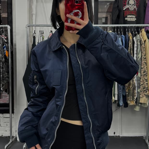 알파 인더스트리 슬림핏 네이비 MA-1