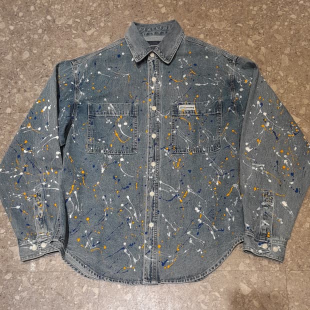 💥디스이즈네버댓 데님 페인팅 셔츠자켓 (M)  