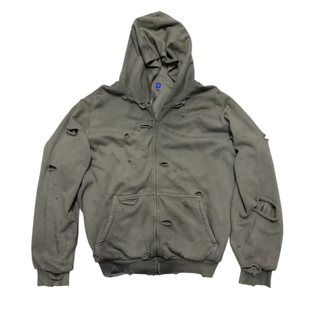 (YZY custom) Distressed washed Yeezy zip
