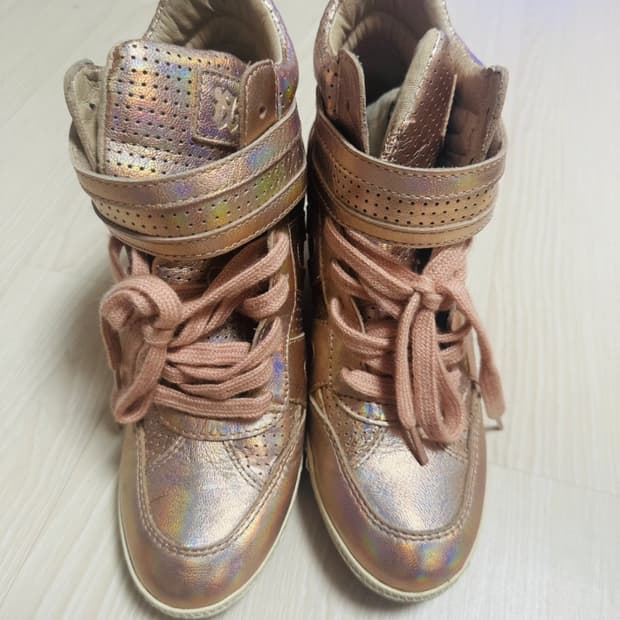 Ash 아쉬 로즈골드 웨지힐 스니커즈 35