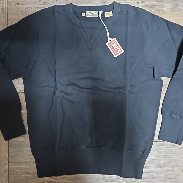 리바이스 LVC 1940's 베이 메도우 스웨트셔츠 젯 블랙 M