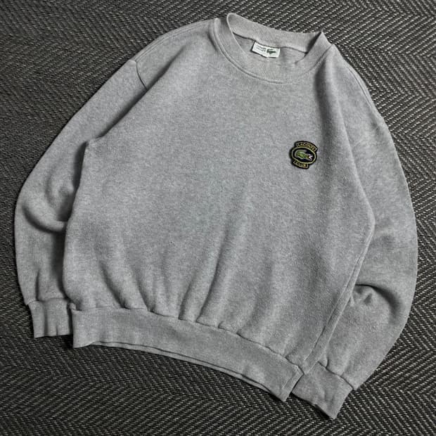 라코스테 아카이브 자수로고 크루넥 스웻 셔츠y 4664