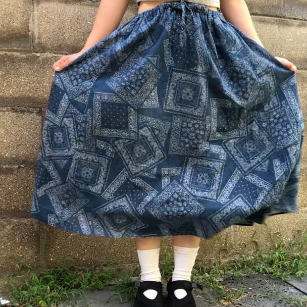 Beams boy bandana long skirt