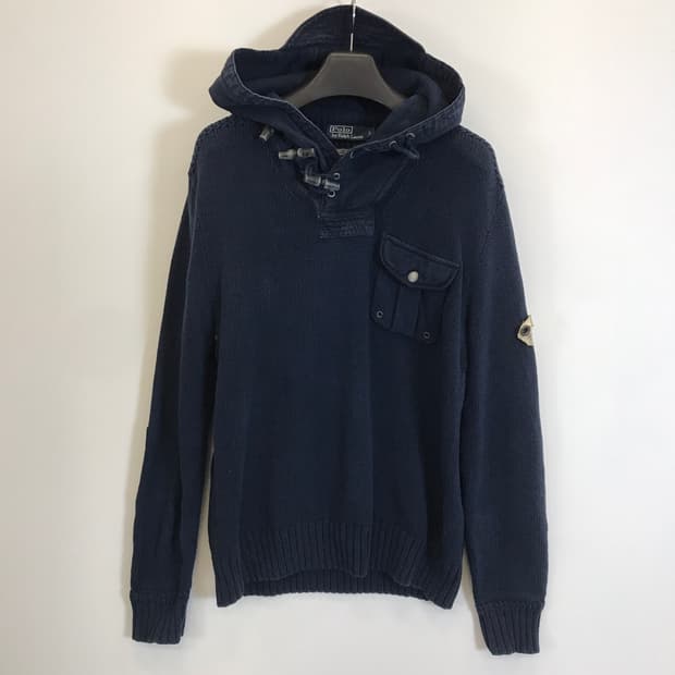 폴로 랄프로렌 밀리터리 후드 더플니트 [남성L사이즈]