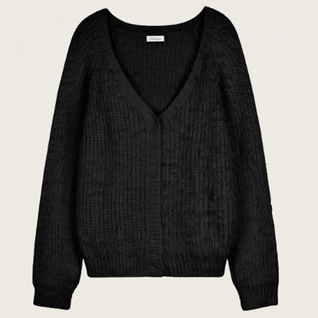 클리시어 슈가플럼 가디건 블랙