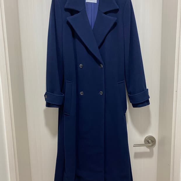 Angie Ann 네이비 울 코트 F