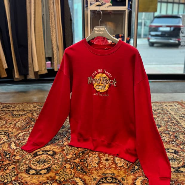 90s 빈티지 하드락 카페 맨투맨 스웻 셔츠 L~XL (571)