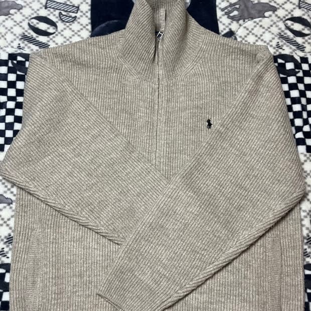 폴로 니트 집업 L