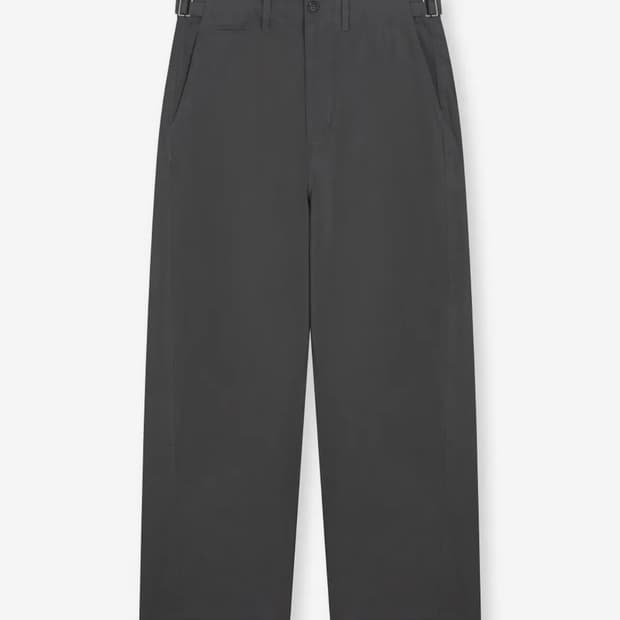 [비슬로우X데릭]SEMI CURVED COTTON PANTS CHARCO