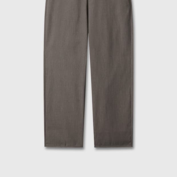 Rim trousers(Dust brown)*semi tapered fi
