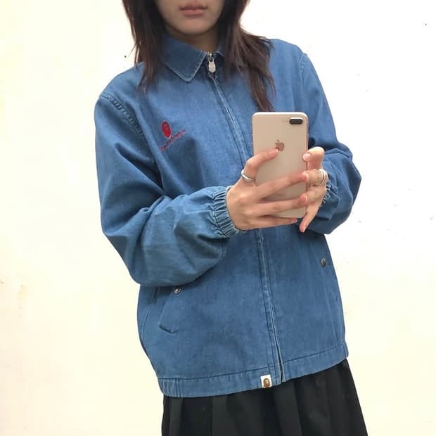 베이프 데님 블루종