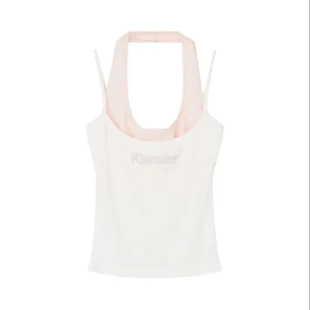 Kleesier Soft layered sleeveless white