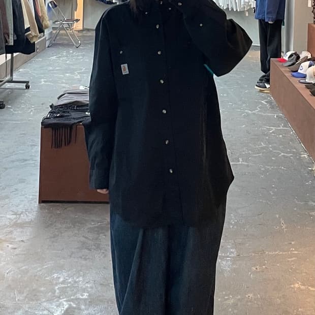 칼하트 블랙 워크 셔츠 H1093