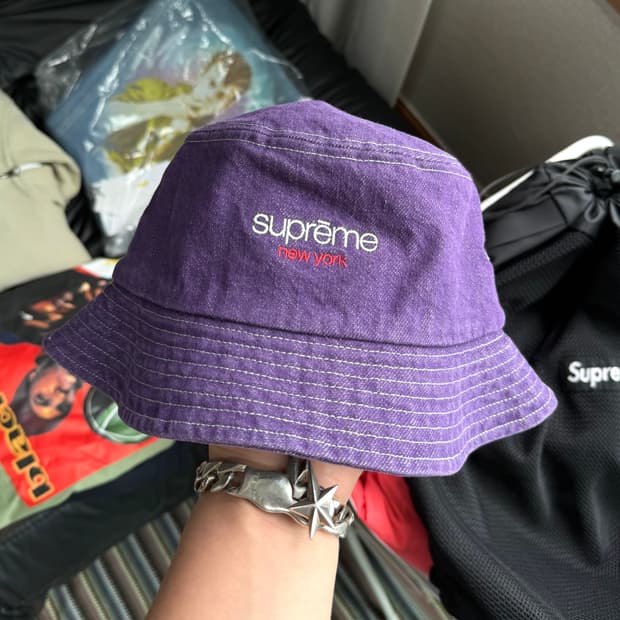 슈프림 데님 크러셔 버킷햇