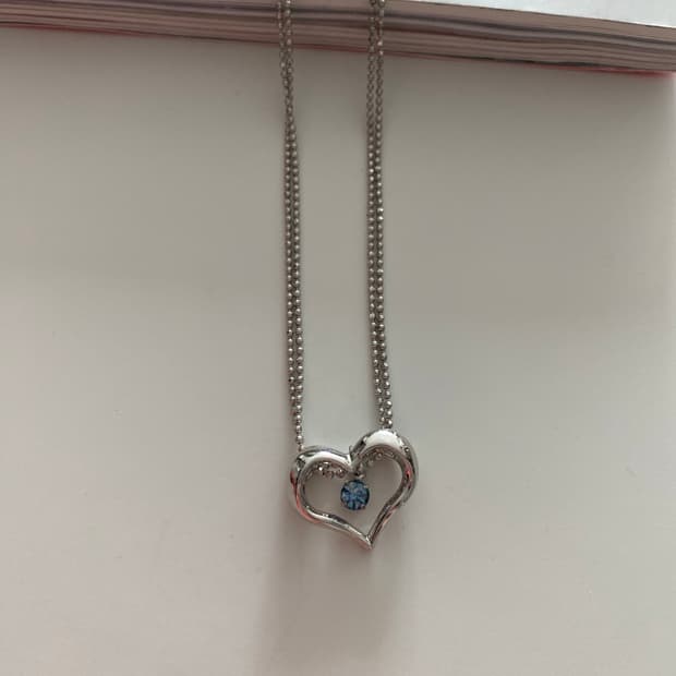 빈티지 하트 블루스톤 목걸이