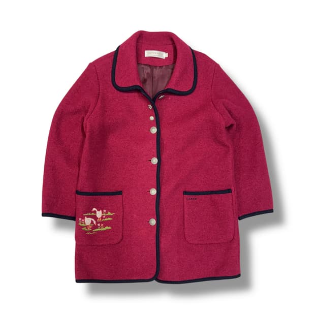 카르테니트 Carte Knit 자수 포인트 울 자켓 (M)  