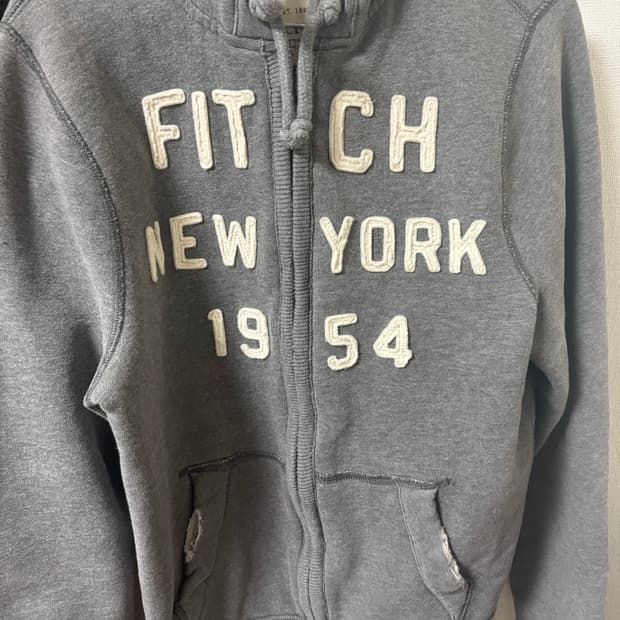 아베크롬비 회색 기모 후드