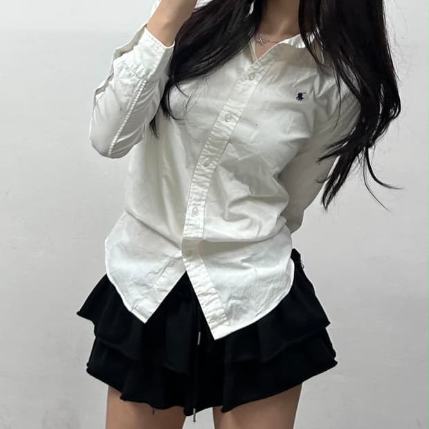 폴로 랄프로렌 화이트 걸즈 셔츠(4)