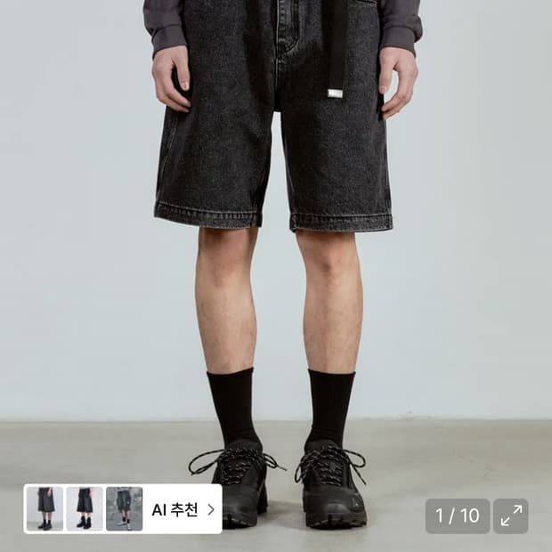 브랜디드 1816 BLACK COZY HALF Denim 28 사이즈