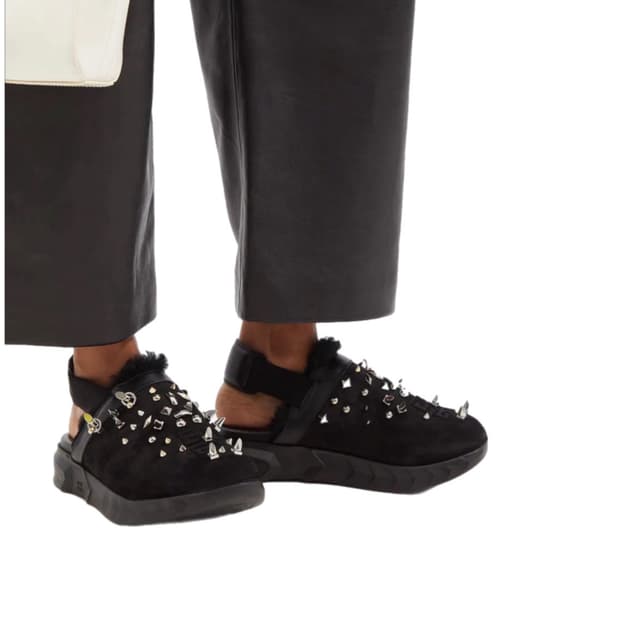 Givenchy black suede studded