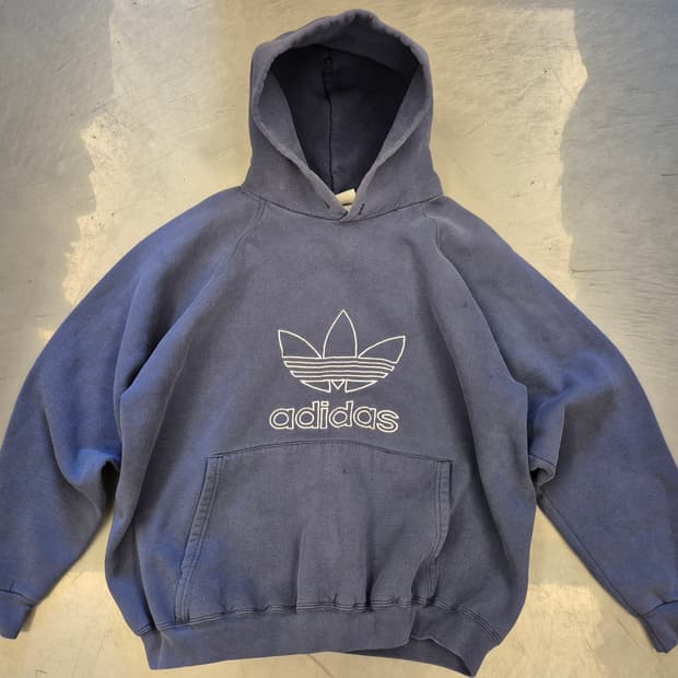 90s 아디다스 트레포일 후드 스웻