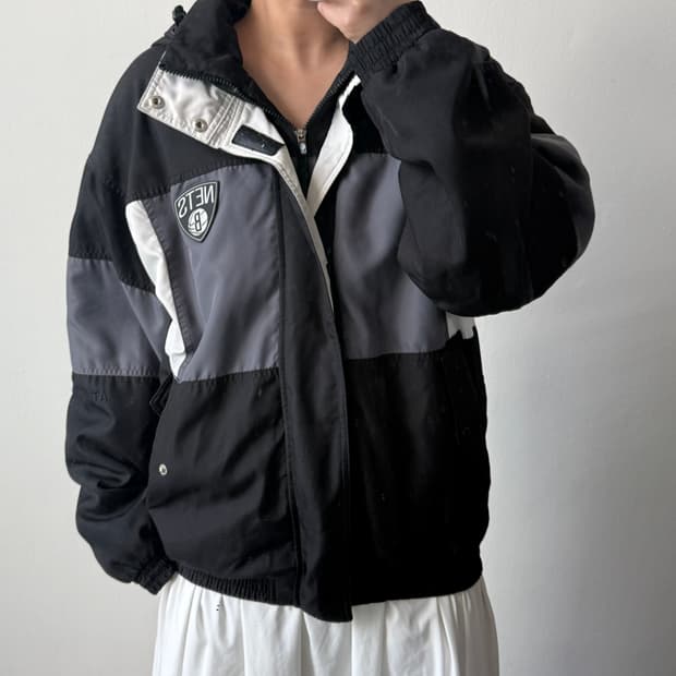 [XL] NBA 네츠 후드 패딩점퍼