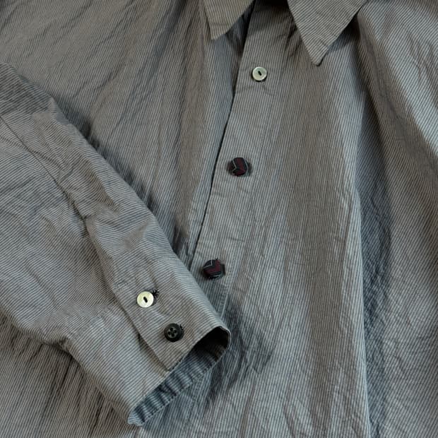 Geoffrey B. Small 실크 코튼 핸드다이 셔츠 LUS03