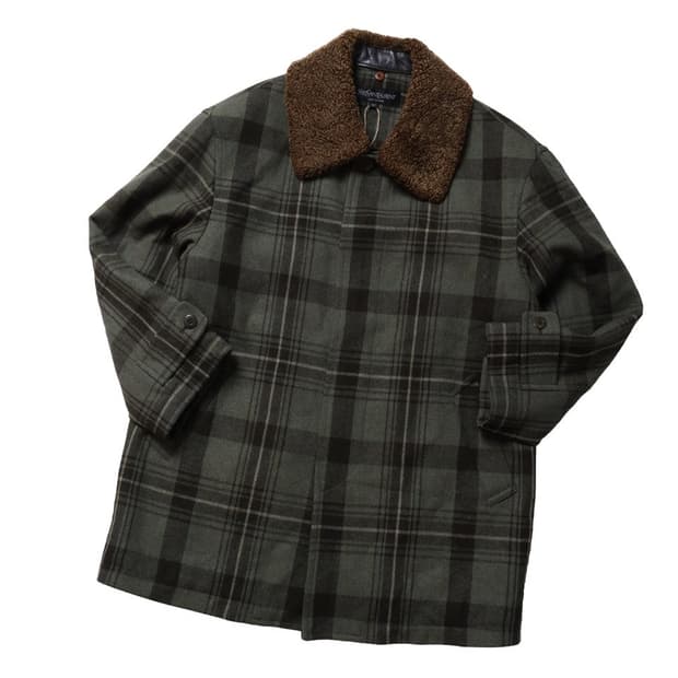 입생로랑 Yves Saint Laurent Check Wool Coat