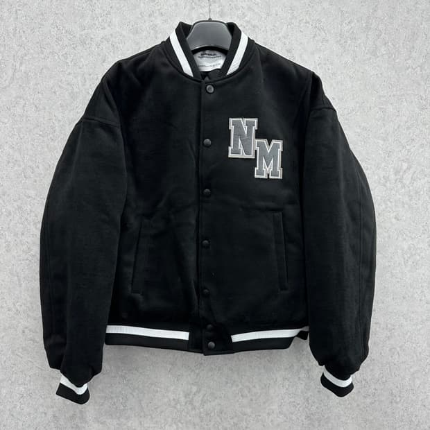 100 노메뉴얼 남자 오버핏 바시티 자켓