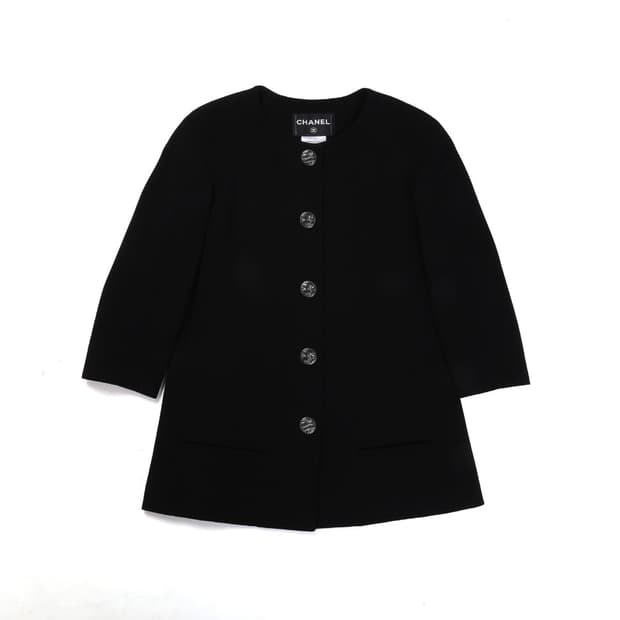 Chanel Silk Collarless Evening Jacket