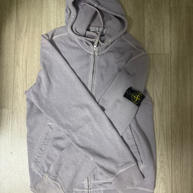 스톤아일랜드 후드집업 가먼트 라이트라벤더 95