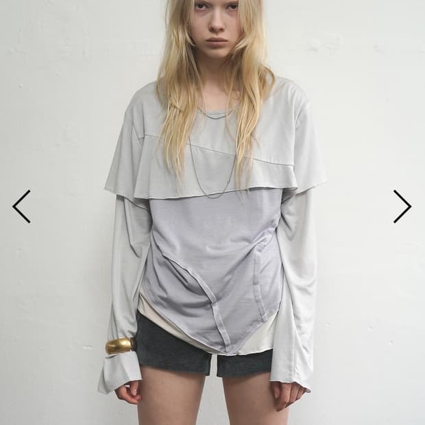 데어드 ASYMMETRIC FLAP T-SHIRT