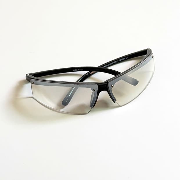 90s DOMON 무테 쉴드 프레임 투명 틴트 빈티지 선글라스