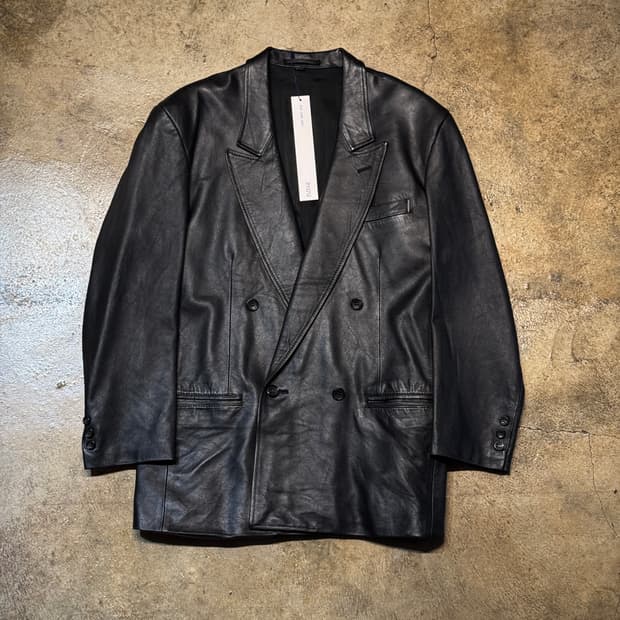 M-L ) EL SACE Double Breasted Leather JK