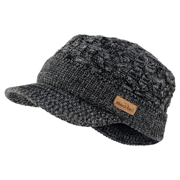 몽벨 챙비니 캡비니 케이블 꽈배기 니트 워크 볼캡 차콜