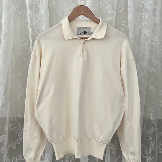 L) 론트 LOHNT 긴소매 카라 티셔츠 크림