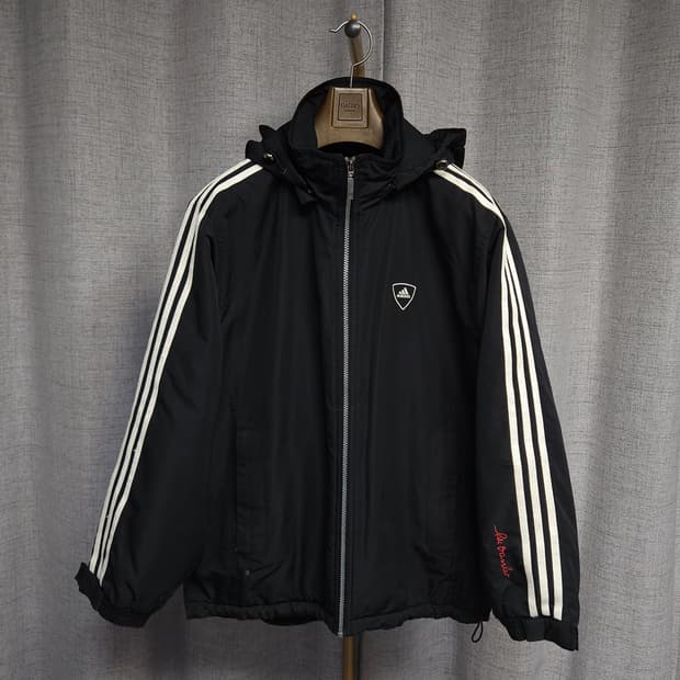 95-100 ) 아디다스 올드스쿨 누빔 후드 바람막이 점퍼