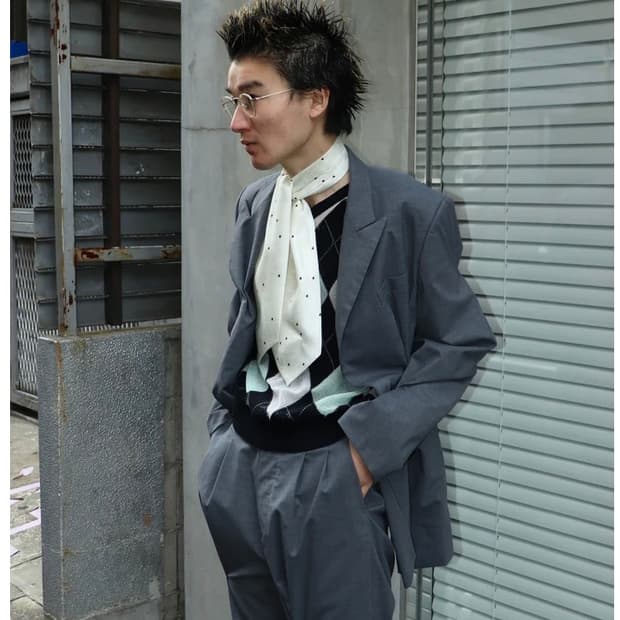 MASU 마수 실크 ASCOT TIE 스카프