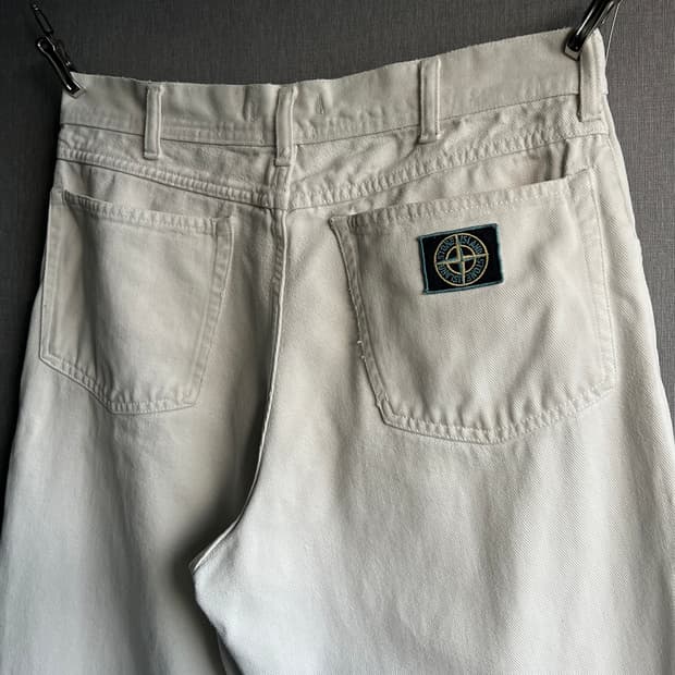 [33] 90s 스톤 아일랜드 그린엣지 크림 진