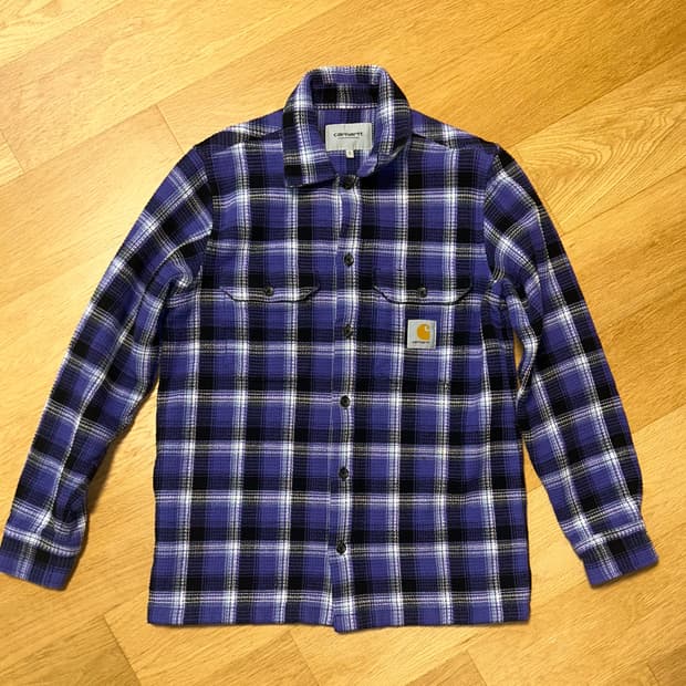 Carhartt WIP 퍼플체크셔츠 Size S 칼하트WIP