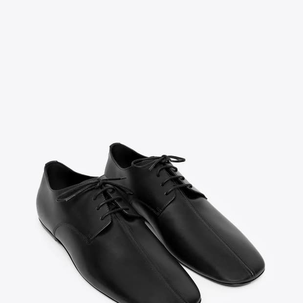 드리스 반 노튼 플랫 더비 슈즈 블랙 드리스반노튼