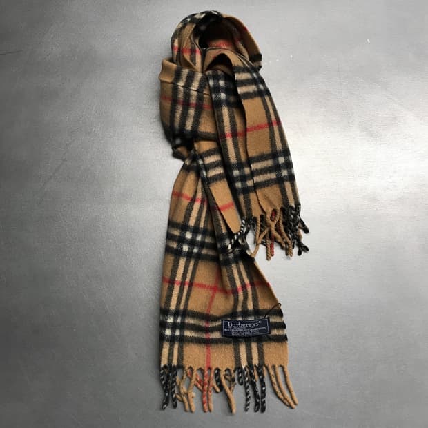 버버리 정품 캐시미어/램스울 머플러 베이지