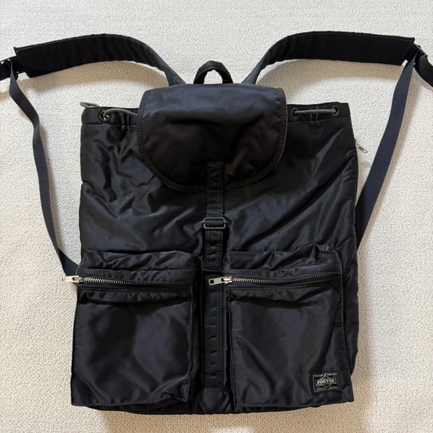 (미사용급) PORTER 포터 탱커 백팩 럭색 지퍼 블랙
