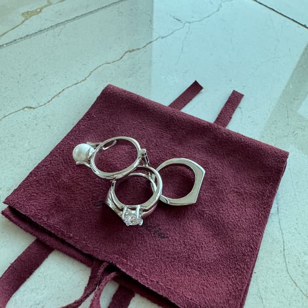 마르지엘라 Masion Margiela 트리플 레이어드 링 실버 s  사