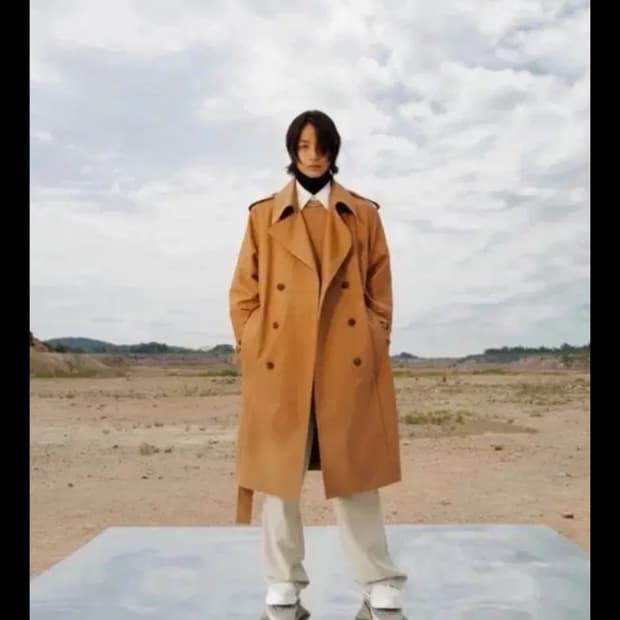 솔리드옴므 컬렉션 오버핏 트렌치 코트 새상품
