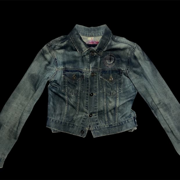 [M] 리바이스 X 아카이버 프랑켄슈타인 크롭 데님 트러커 크롭 자켓