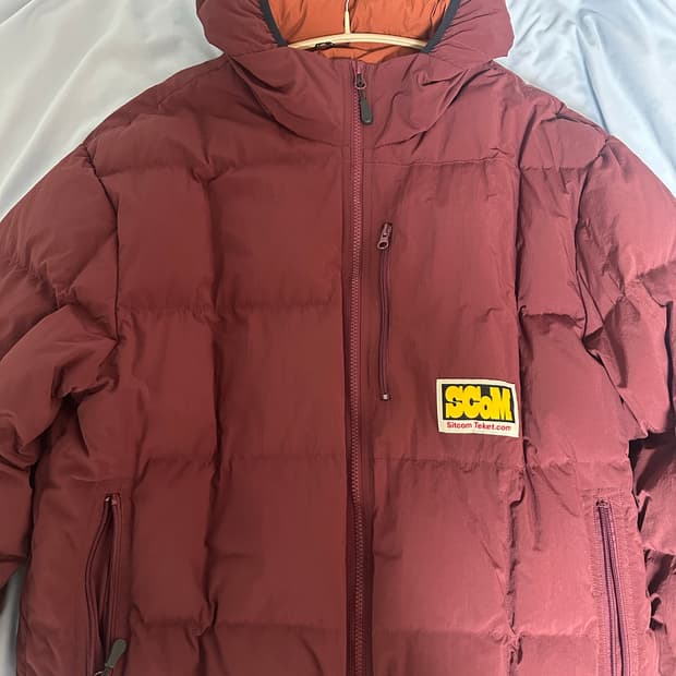 테켓 파파스 패딩 버건디 L